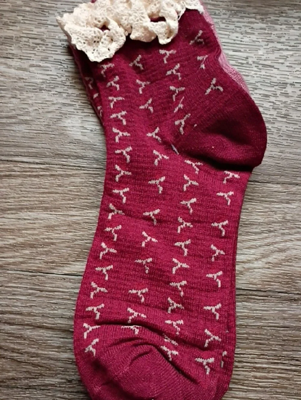 Auden Pink Cable Knit Women's Socks